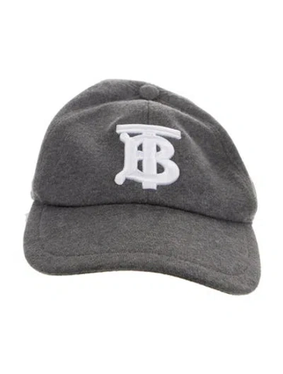 Pre-owned Burberry Tb Logo Baseball Cap In Gray