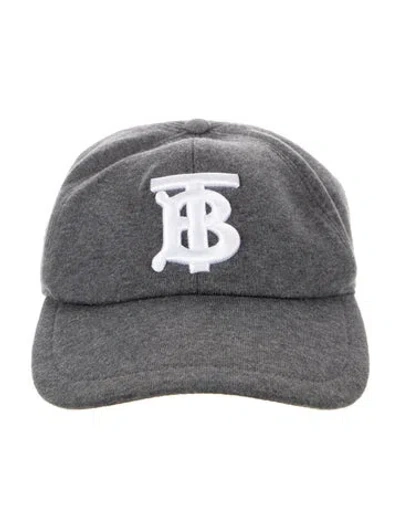Pre-owned Burberry Tb Logo Baseball Cap In Grey