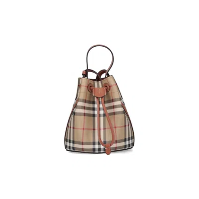 Burberry Tb Mini Bucket Bag In Brown