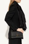 Burberry Tb-plaque Leather Crossbody Bag In Black