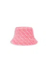 Burberry Tb Monogram Terry Cloth Bucket Hat In Pink