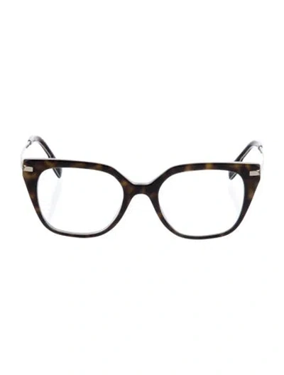 Pre-owned Burberry Tb Monogram Cat-eye Eyeglasses In Brown