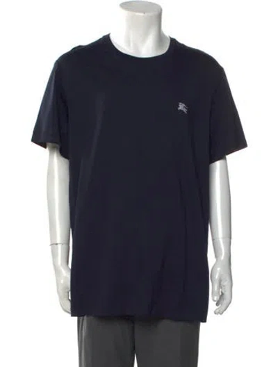 Pre-owned Burberry Tb Monogram Crew Neck T-shirt W/ Tags In Blue