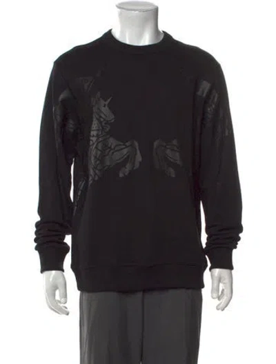 Pre-owned Burberry Tb Monogram Graphic Print Sweatshirt In Black