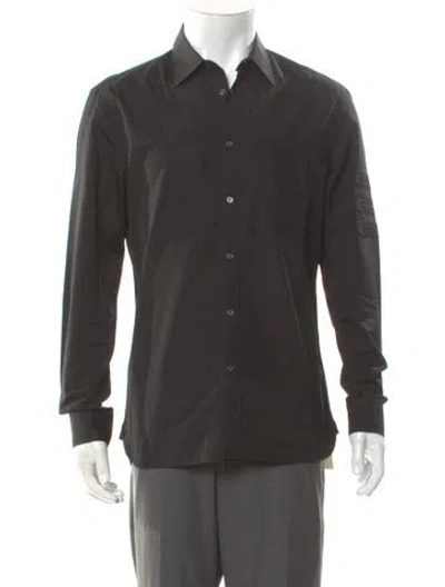 Pre-owned Burberry Tb Monogram Long Sleeve Shirt In Black