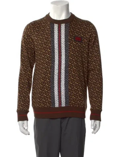 Pre-owned Burberry Tb Monogram Printed Cardigan In Brown
