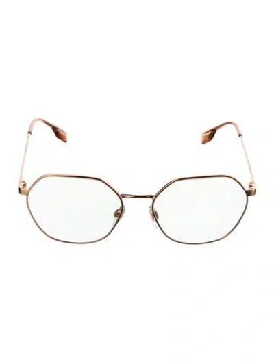 Pre-owned Burberry Tb Monogram Round Eyeglasses