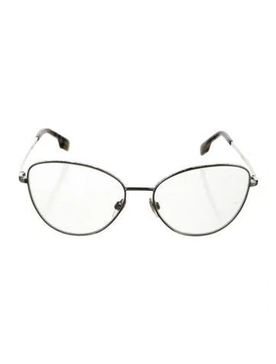 Pre-owned Burberry Tb Monogram Round Eyeglasses In Brown