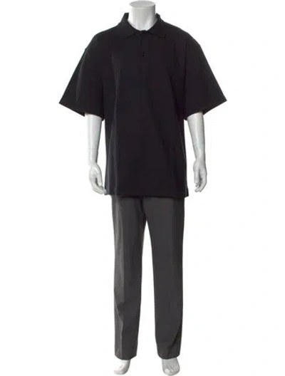 Pre-owned Burberry Tb Monogram Short Sleeve Shirt In Black