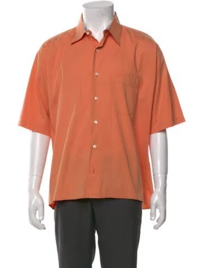 Pre-owned Burberry Tb Monogram Short Sleeve Shirt In Orange