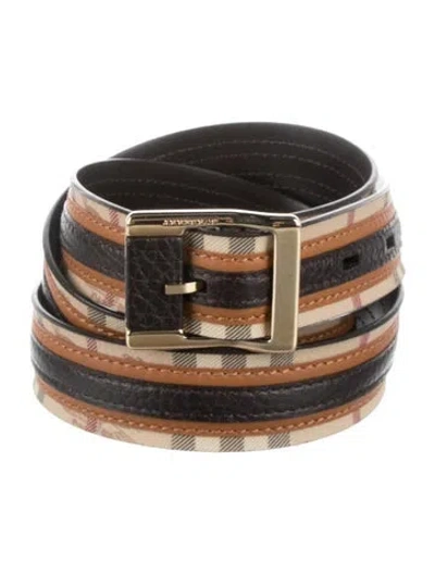 Pre-owned Burberry Tb Monogram Silk In Black