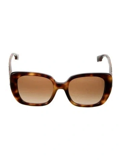 Pre-owned Burberry Tb Monogram Square Sunglasses In Brown