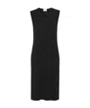 Burberry Tb Monogram Wool Dress In Black