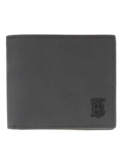 Burberry Tb Plaque Bifold Wallet In Black