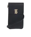 Burberry Tb-plaque Double-pouch Wallet In Black