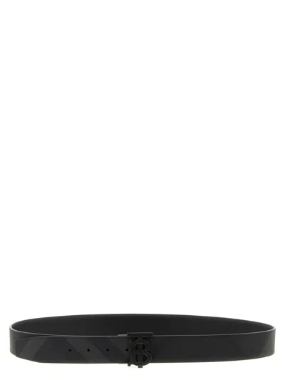 Burberry 'tb' Reversible Belt In Black