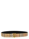Burberry Check And Leather Reversible Tb Belt In Multicolor