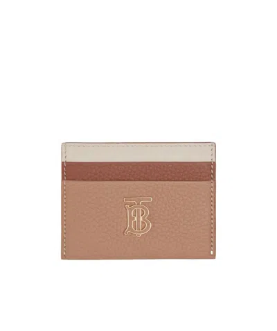 Burberry Tb Tri-tone Card Case In Brown