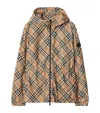 Burberry Technical Check Jacket In Neutral