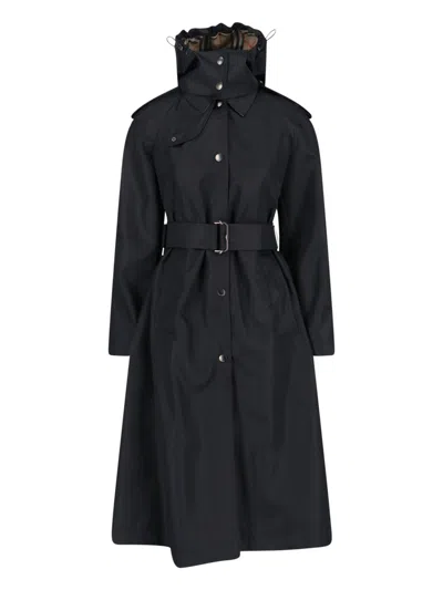 Burberry Technical Coat Car Coat In Black