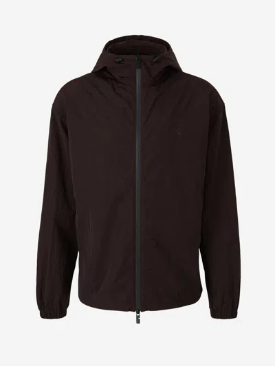 Burberry Technical Embroidered Jacket In Black