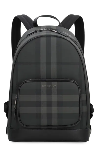 Burberry Technical Fabric Backpack Rocco In Gray