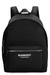 Burberry Technical Fabric Backpack With Logo In Black