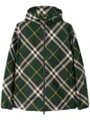 Burberry Check-pattern Zipped Hooded Jacket