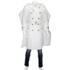 BURBERRY BURBERRY TECHNICAL FAILLE RECONSTRUCTED DOUBLE-BREASTED CAPE DETAIL TRENCH COAT