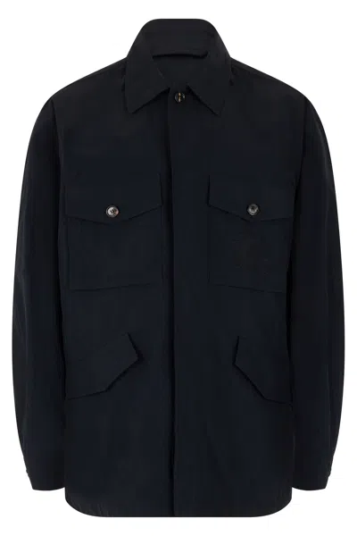 Burberry Technical Jacket In Tear-resistant Fabric In Blue