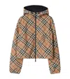 Burberry Technical Reversible Hooded Jacket In Brown