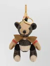 Burberry Thomas Bear Checked Keychain In Neutral