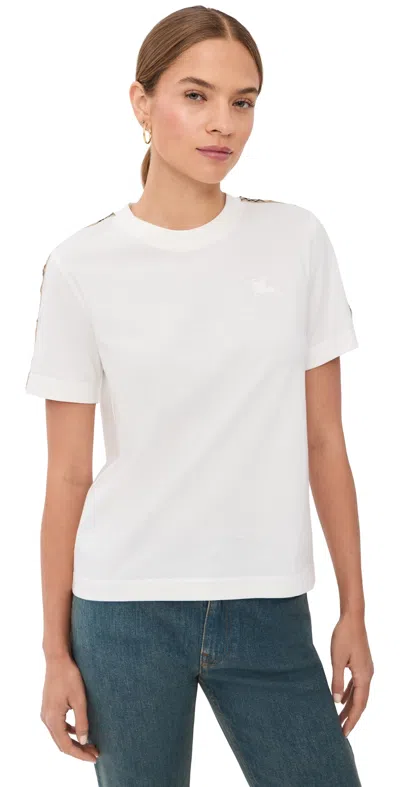Burberry Tee Shirt Chalk In White