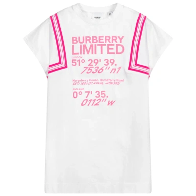 Burberry Teen Girls White Logo Dress