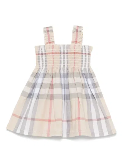 Burberry Babies' Tegan Dress Set In Brown