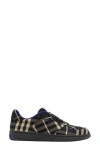 Burberry Checked Terrace Lace-up Sneakers In Black