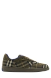 Burberry Terrace Green Polyester Blend Sneakers In Heath