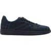 Burberry Plaid-pattern Sneakers With Textured Rubber Sole In Midnight