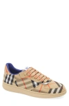 Burberry Checkered Low-top Padded Collar Sneakers In Sand Ip Check