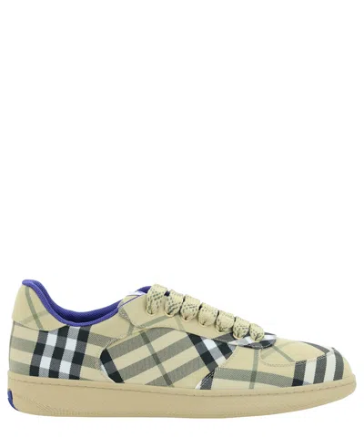 Burberry Terrace Check Sneakers In Beige