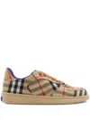 Burberry Women Embroidered Canvas Terrance Sneakers In Neutrals