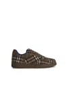 Burberry Checked Terrace Lace-up Sneakers In Beige