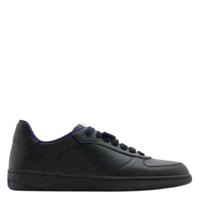 Burberry Terrace Leather Low-top Sneakers In Black