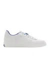 Burberry Terrace Leather Sneakers In White