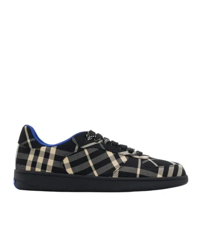 BURBERRY BURBERRY TERRACE CHECKED LACE-UP SNEAKERS