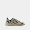 Burberry Women Embroidered Canvas Terrace Sneakers In Multi