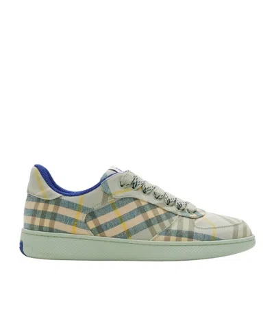 BURBERRY BURBERRY TERRACE CHECKED LACE-UP SNEAKERS