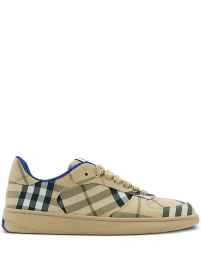 Burberry Beige Check Terrace Sneakers