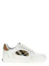 Burberry White Leather Sneaker Terrace And Check