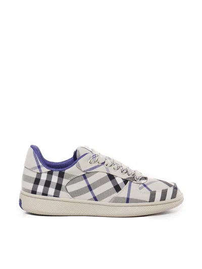 Burberry Terrace Vintage Check Print Sneakers In Lichen Ip Check